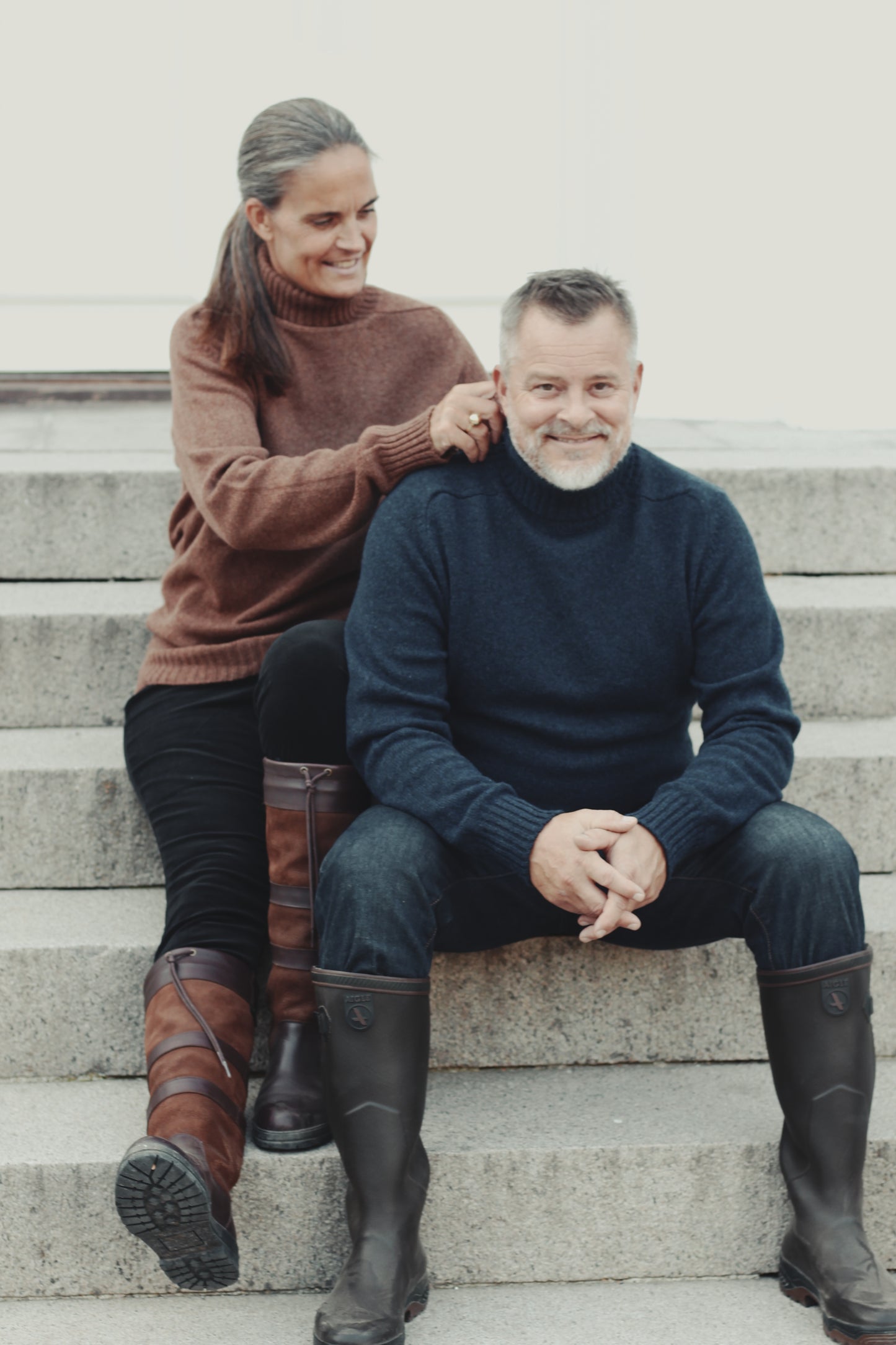 Ballater Mens Roll Neck Sweater, Cosmos Blue, Geelong lambswool