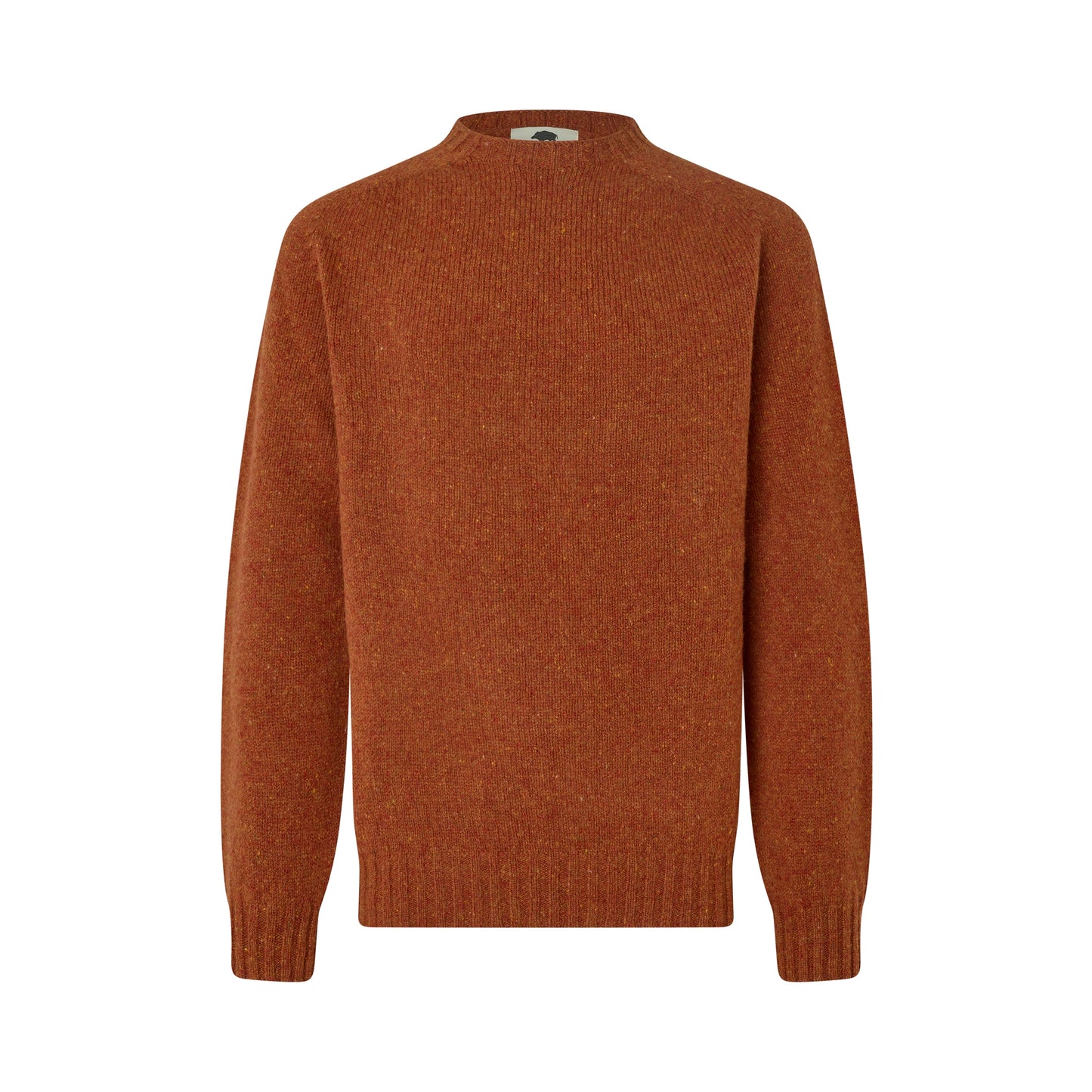 Donegal Roundneck Jumper, Burned Orange, Glenugie Nep lambswool