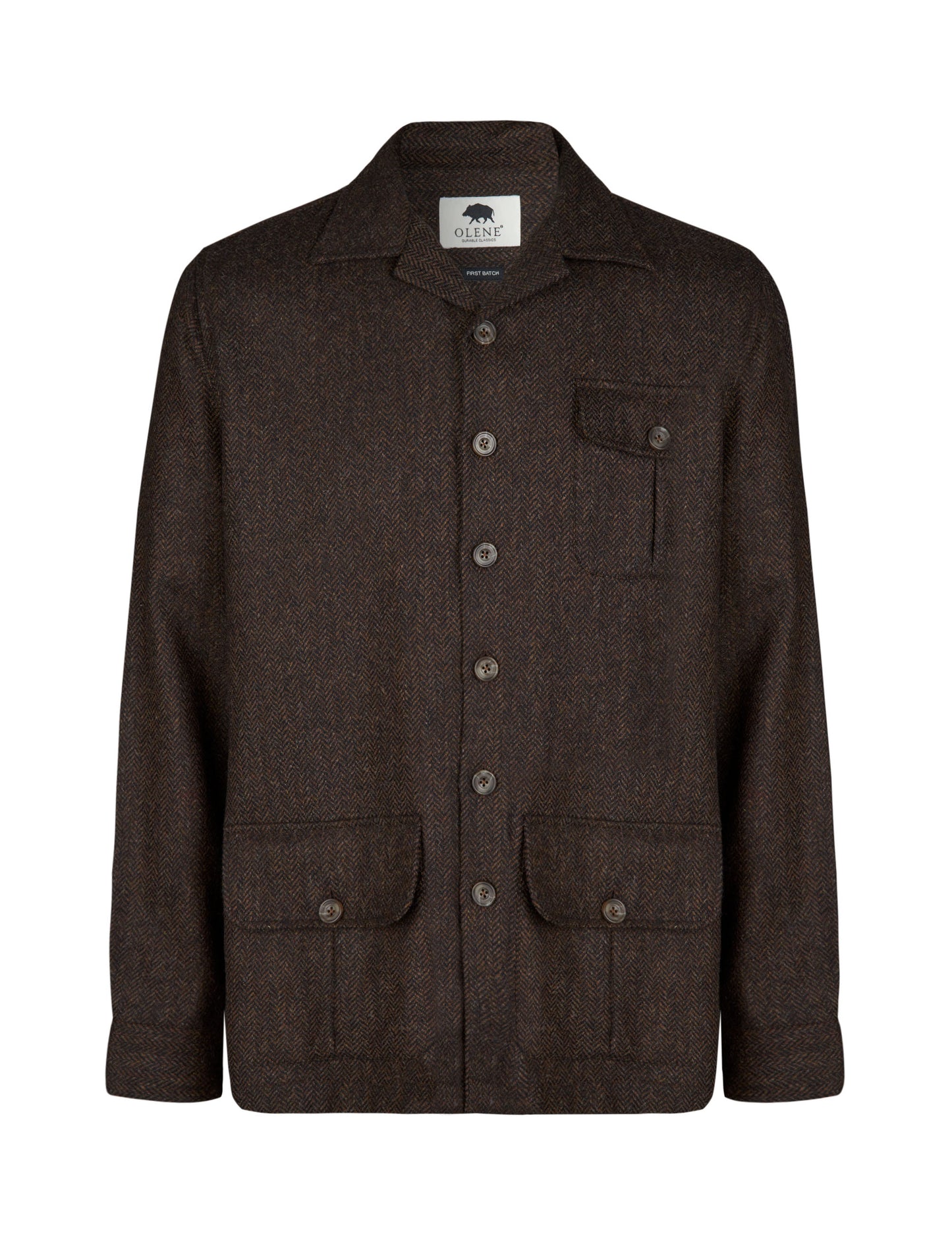 Beauly Mens Tweed Shacket, brown