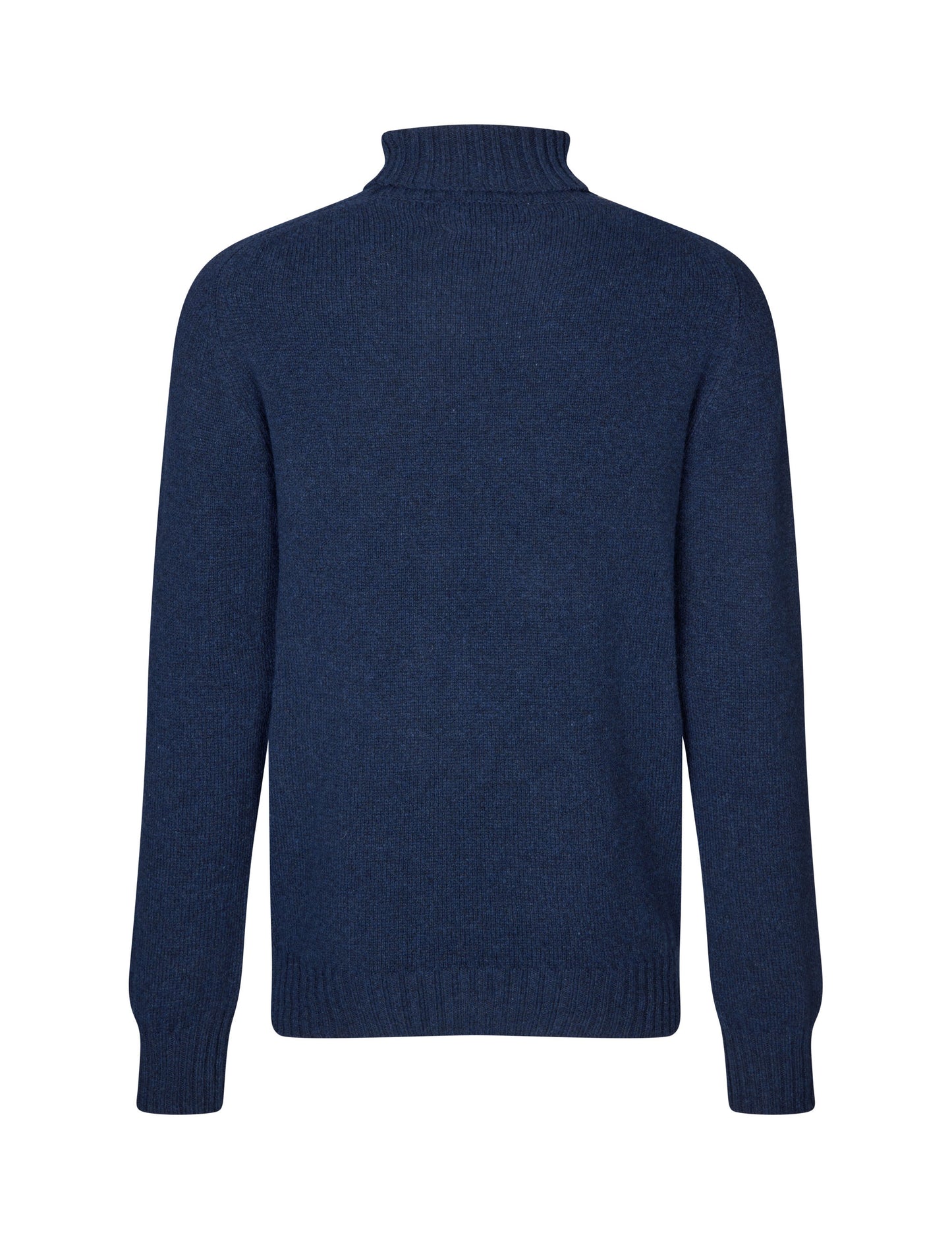 Ballater Mens Roll Neck Sweater, Cosmos Blue, Geelong lambswool
