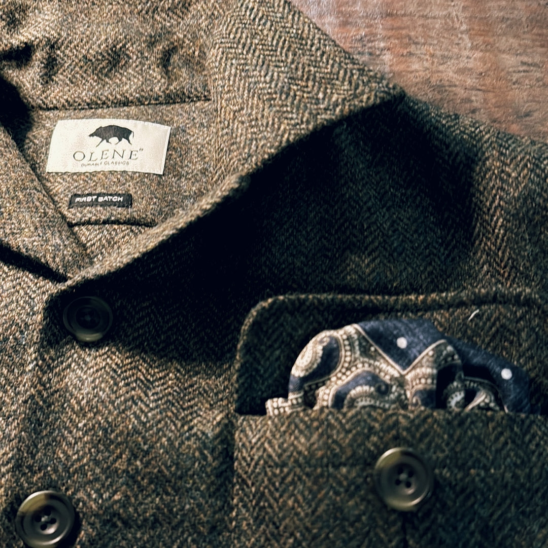 Beauly Mens Tweed Shacket, green