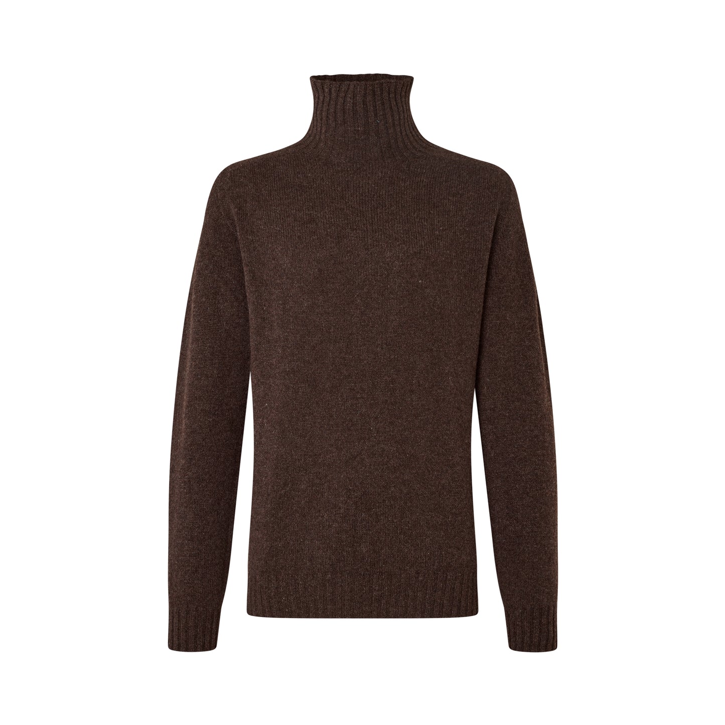 Ballater Mens Roll Neck Sweater, Porcupine, Geelong lambswool