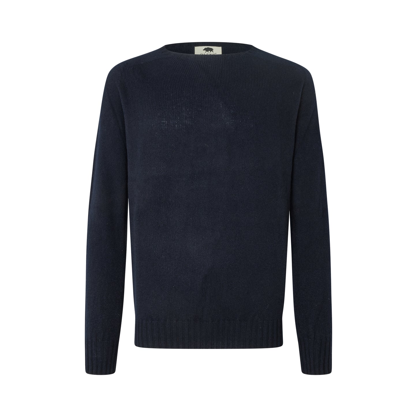 Orton Roundneck Jumper, Nero Navy, Geelong lambswool