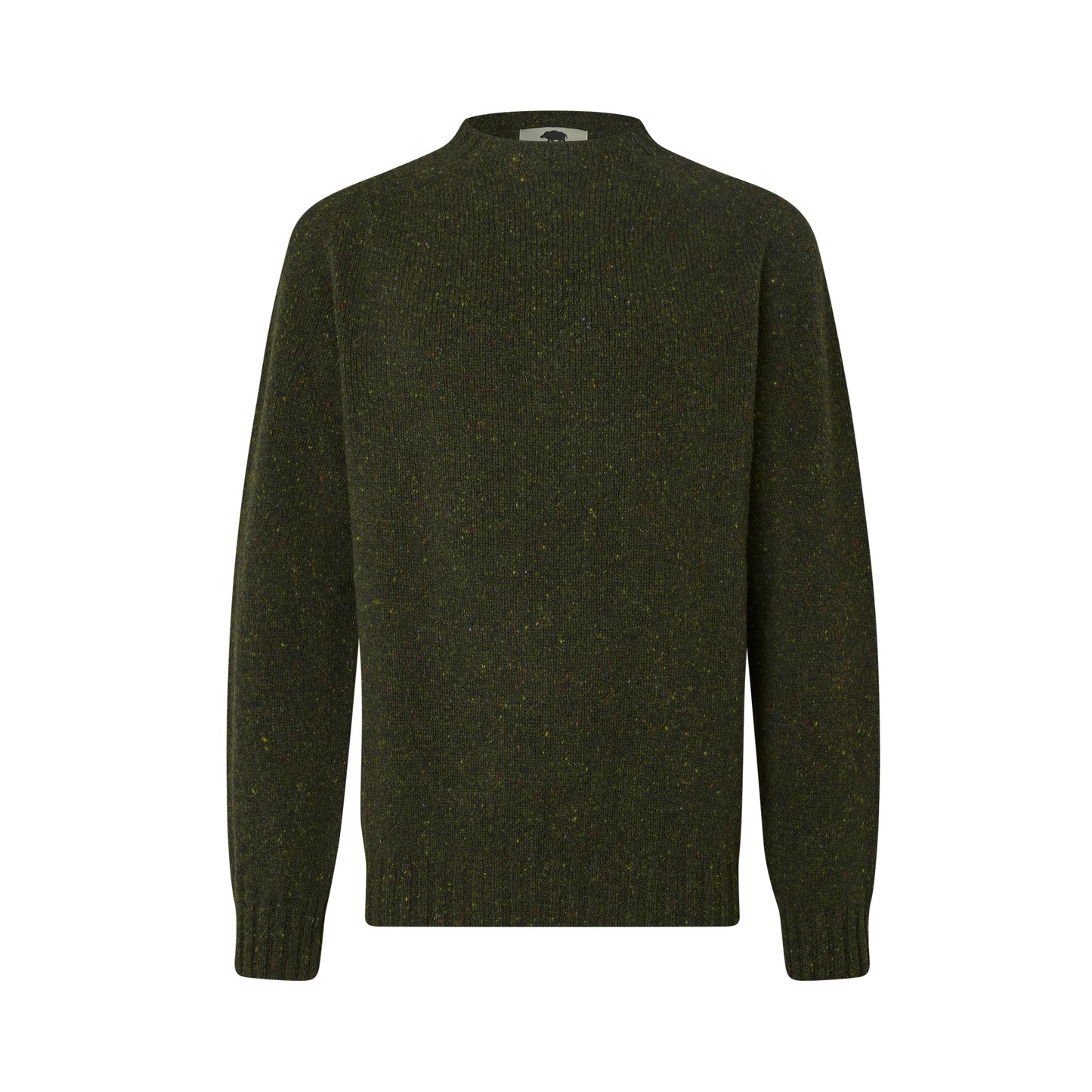 Donegal Roundneck Jumper, Harris Green, Glenugie Nep lambswool
